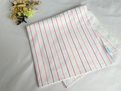 wrapping cloth Banshu Ori Furoshiki 50 x 50cmWhite x rainbow stripe pattern