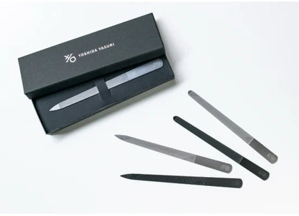 Nail file Matte black GIFT BOX ROUND140 round tip type made by Japanese file craftsmen