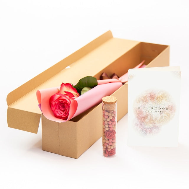 1 wheel gift box and Rin IRODORI CHOCOLATE rose