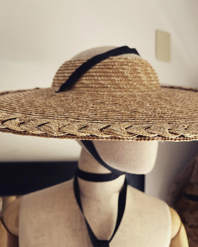 Brim hat Kosai wheat braid