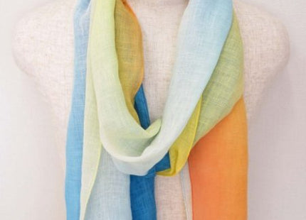 Brush dyed stole sky pattern blue