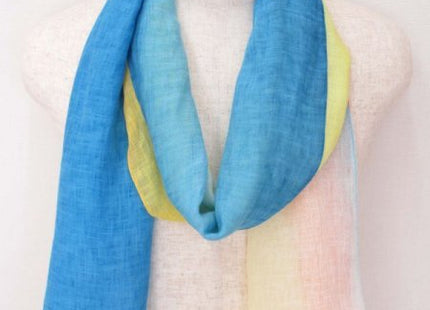 Brush dyed stole sky pattern blue