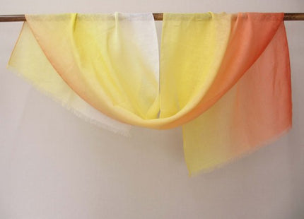 Brush dyed stole sky pattern orange