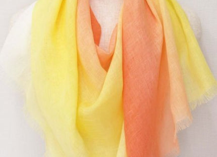 Brush dyed stole sky pattern orange