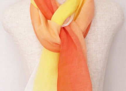 Brush dyed stole sky pattern orange