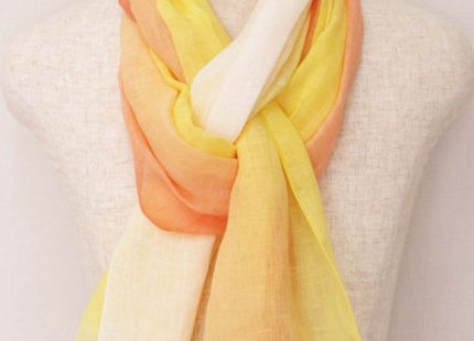 Brush dyed stole sky pattern orange