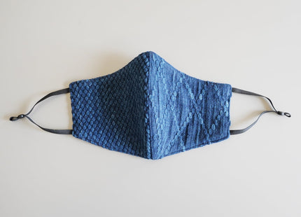 Bushu true indigo dyed mask double sashiko switching