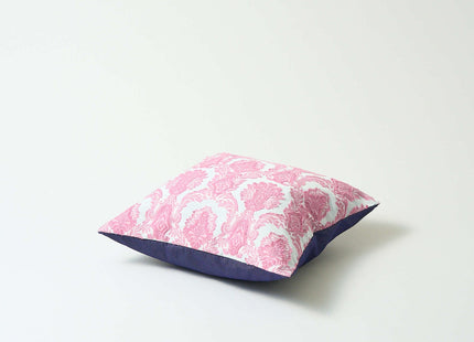 Cushion cover pink damask × blue jeans M