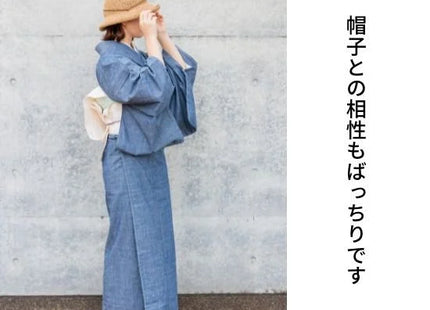 Denim Kimono Chambray Woman's Preta