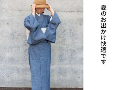 Denim Kimono Chambray Woman's Preta