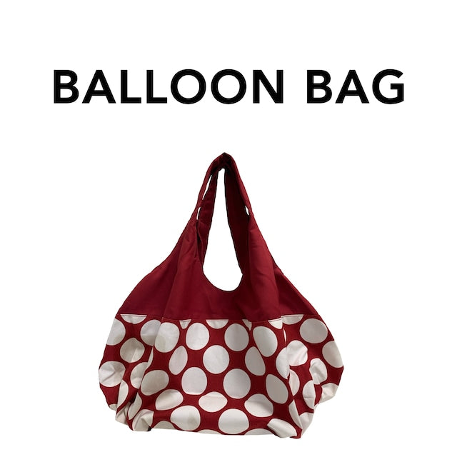 Dot balloon bag (red)