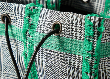 Glen check pochette green