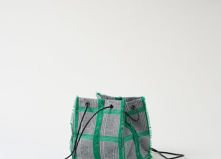 Glen check pochette green