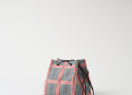 Glen check pochette pink