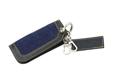 Ryukyu indigo dyed denim key case