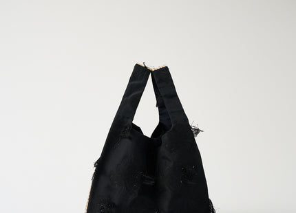 TWINS bag black demekin × beige check S