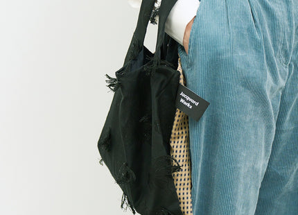 TWINS bag black demekin × beige check S