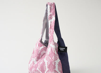 TWINS bag pink damask × blue jeans M