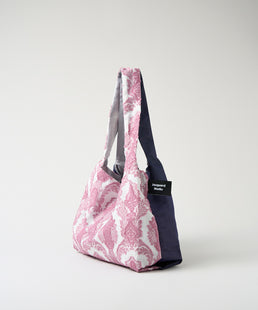 TWINS bag pink damask × blue jeans M