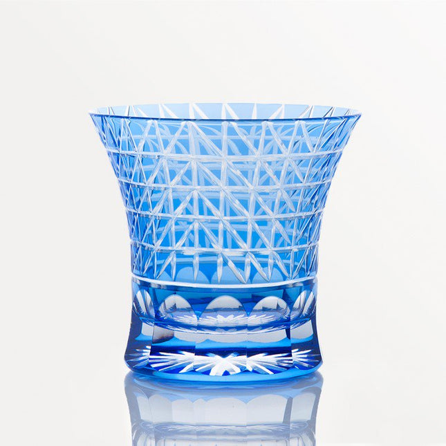 Old glass Skytree pattern "Iki" blue and white