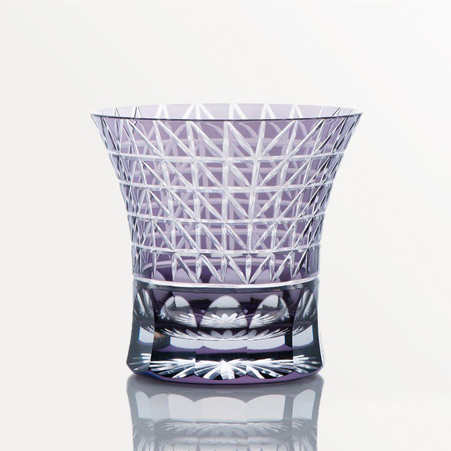 Old glass Skytree pattern "Miyabi" Edo purple