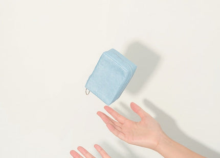 Japanese washi pape pouch / Ice blue