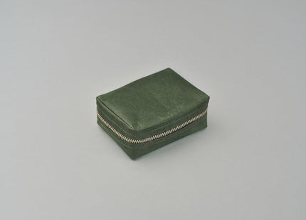 Japanese washi pape pouch / Moss green