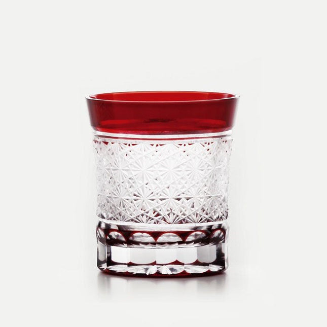 Mini old glass chrysanthemum pattern red