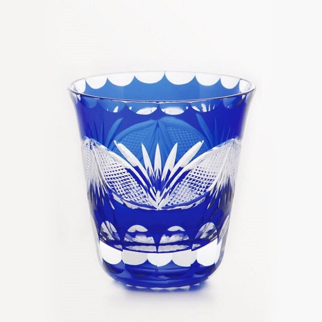 Shochu glass rim decoration boat-shaped cloisonné blue